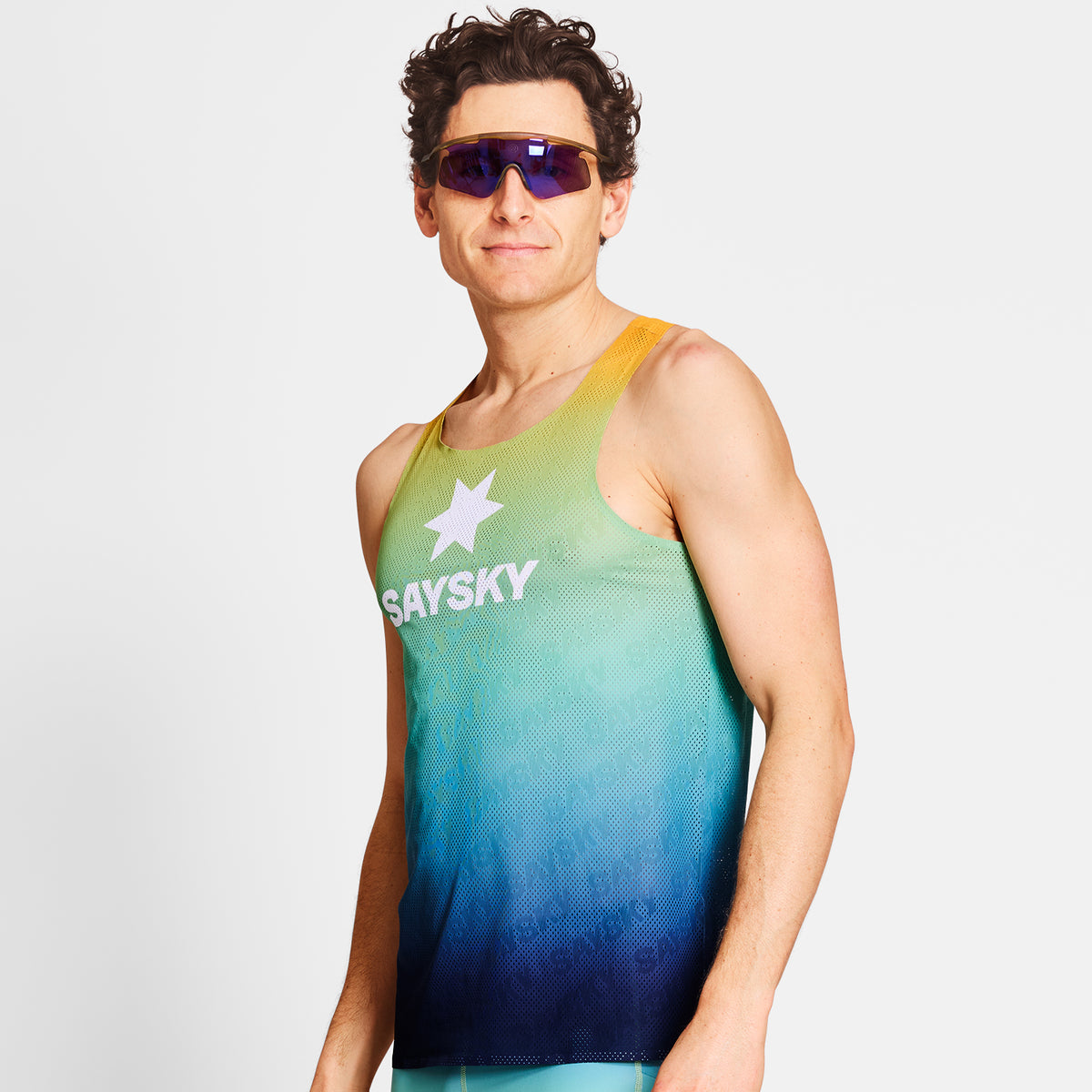 レースシングレット NMRSI62c1032 Drip Dye Flow Air Singlet - Blue Drip Dye Aop [メンズ]
