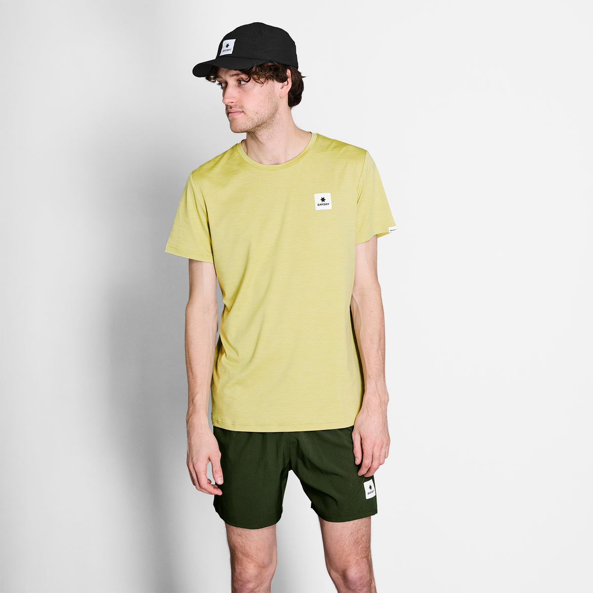 ランニングTシャツ NMRSS21c3008 Statement Pace T-shirt - Green Melange [メンズ]