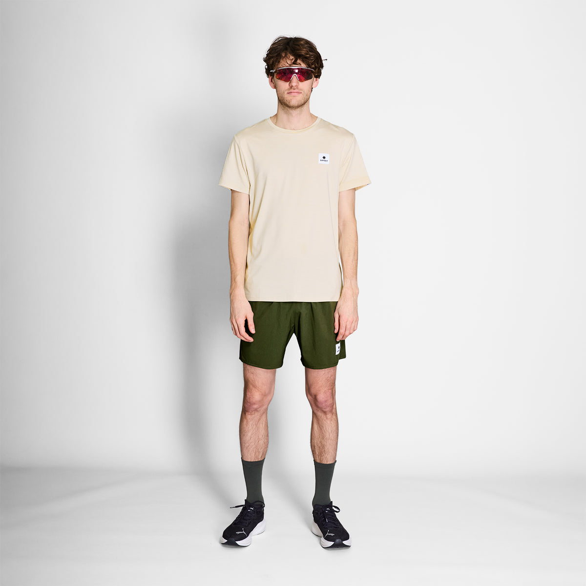 ランニングTシャツ NMRSS21c8002 Statement Pace T-shirt - Beige Melange [メンズ]