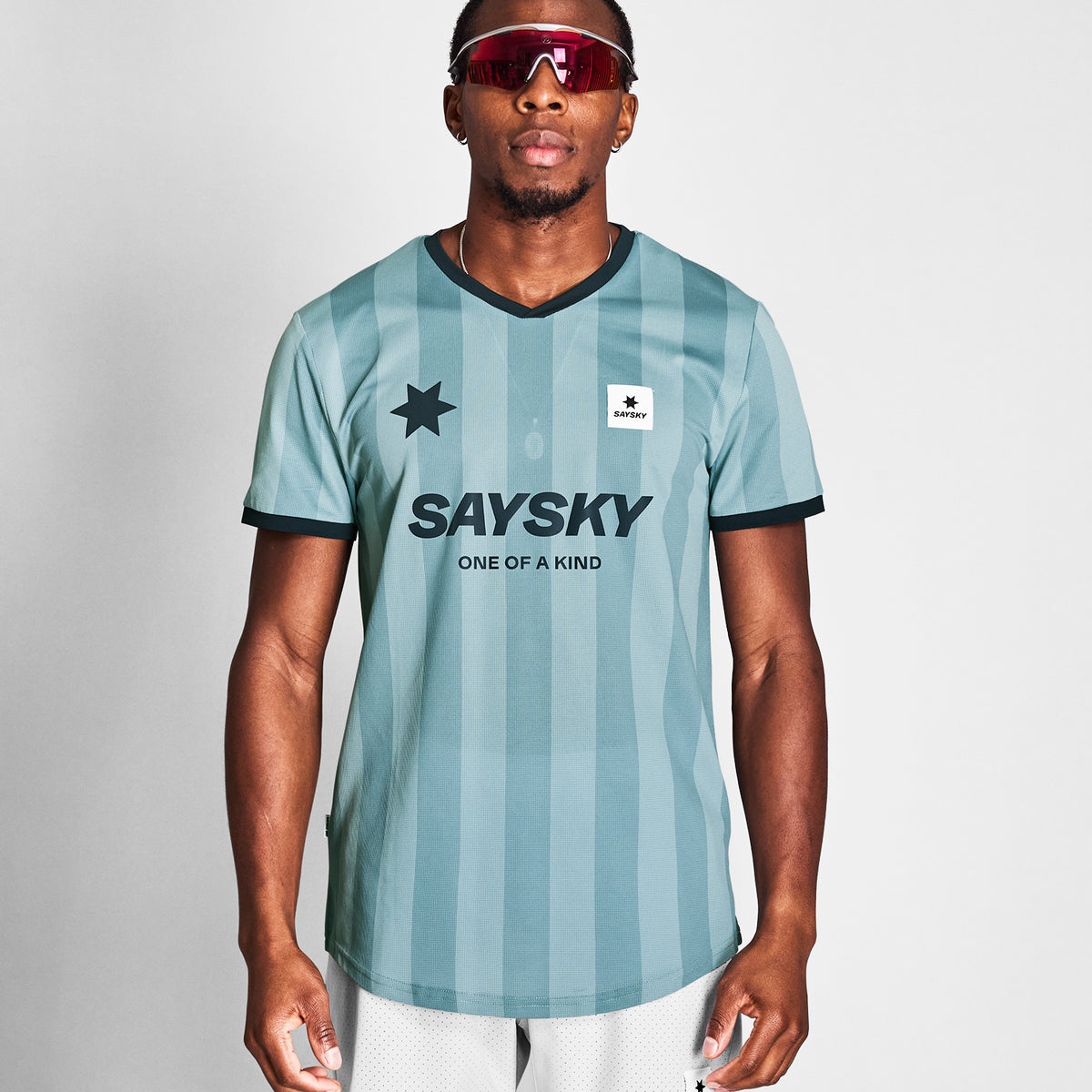 ランニングTシャツ NMRSS31c007 Stripe Combat T-shirt - Blue Stripe Aop [メンズ]