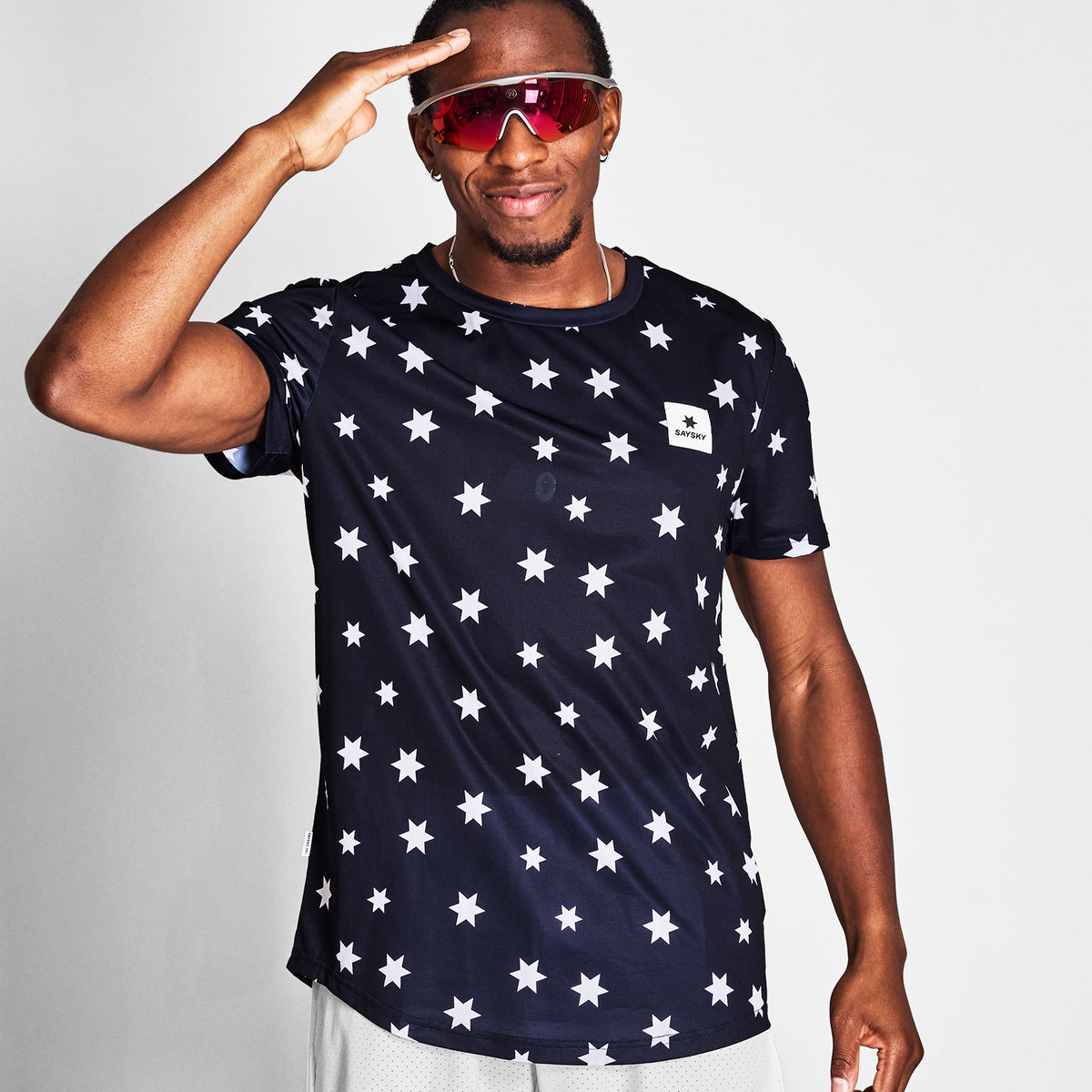 ランニングTシャツ NMRSS31c1028 Star Combat T-shirt - Blue/White Star Aop [メンズ]