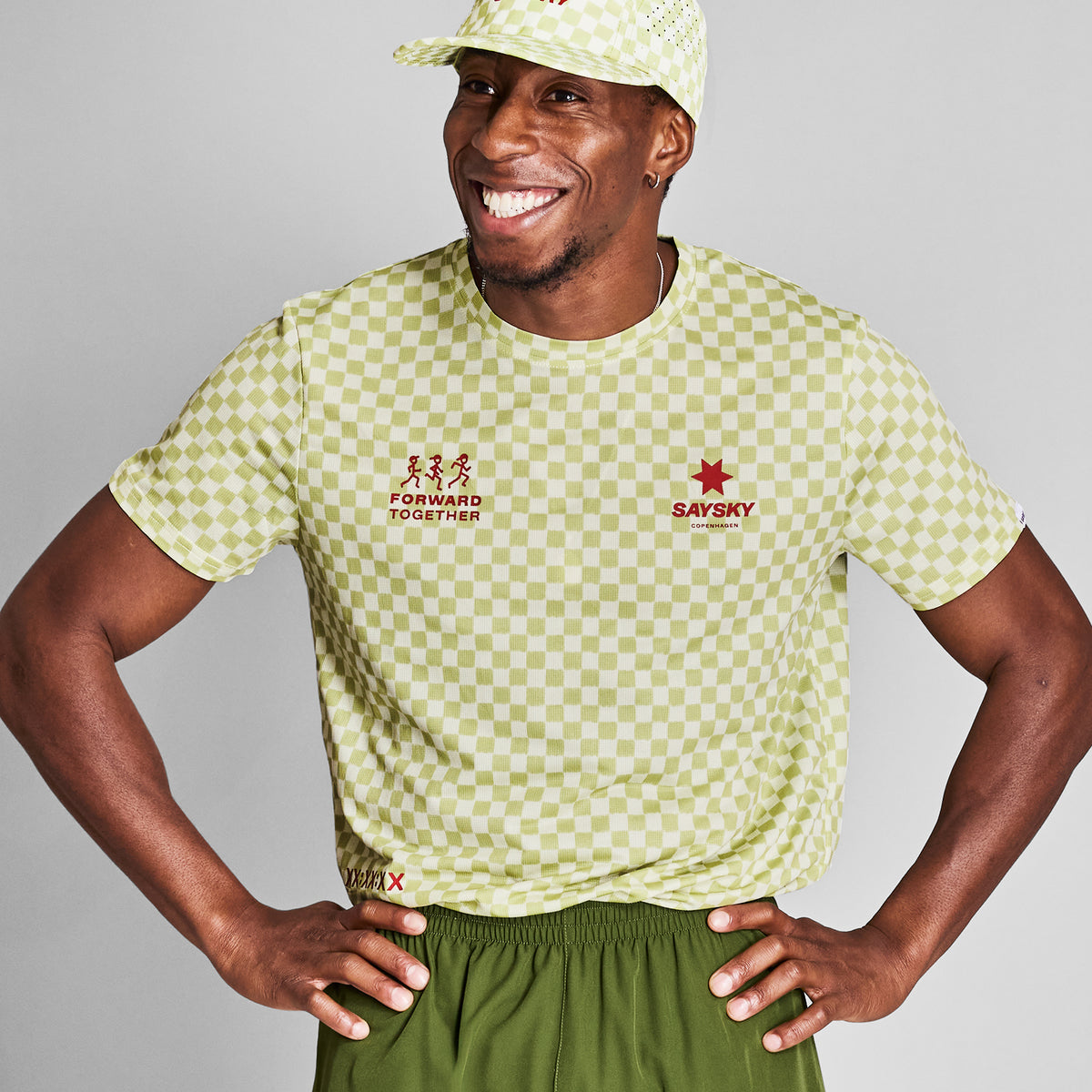 ランニングTシャツ NMRSS31c1034 Checker Combat T-shirt - Green Checker Aop [メンズ]