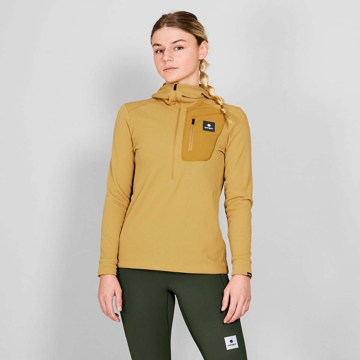 ハーフジップフリースパーカー NWRHO30c414 Wmns Combat Half Zip Fleece Hoodie - Yellow [レディーズ]