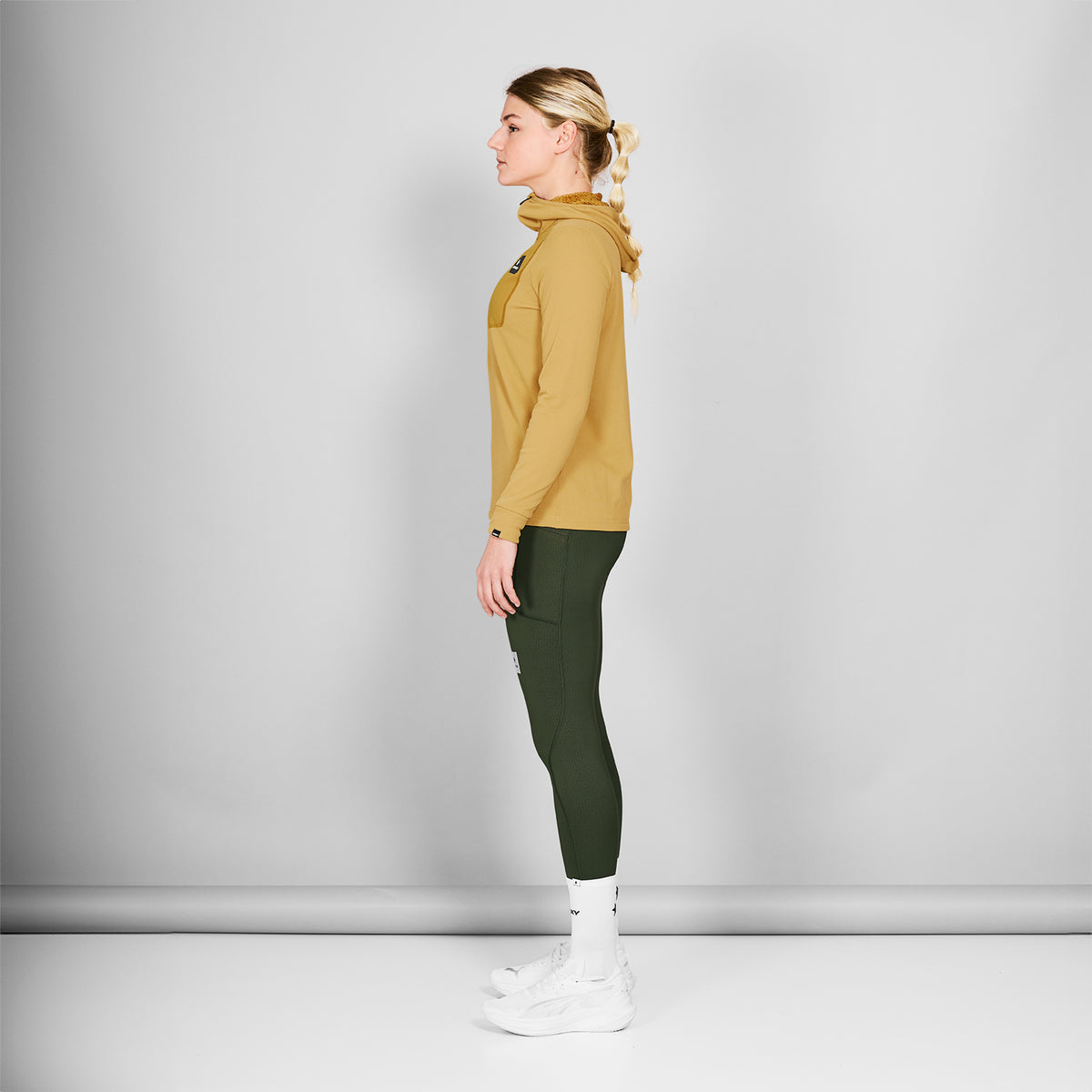 ハーフジップフリースパーカー NWRHO30c414 Wmns Combat Half Zip Fleece Hoodie - Yellow [レディーズ]