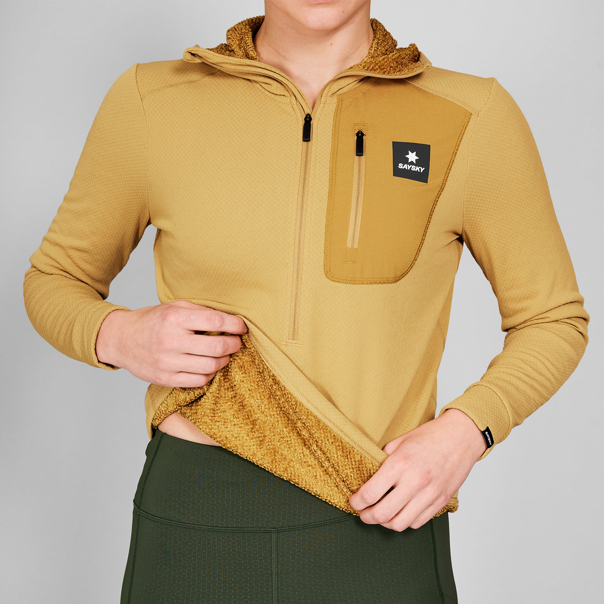 ハーフジップフリースパーカー NWRHO30c414 Wmns Combat Half Zip Fleece Hoodie - Yellow [レディーズ]