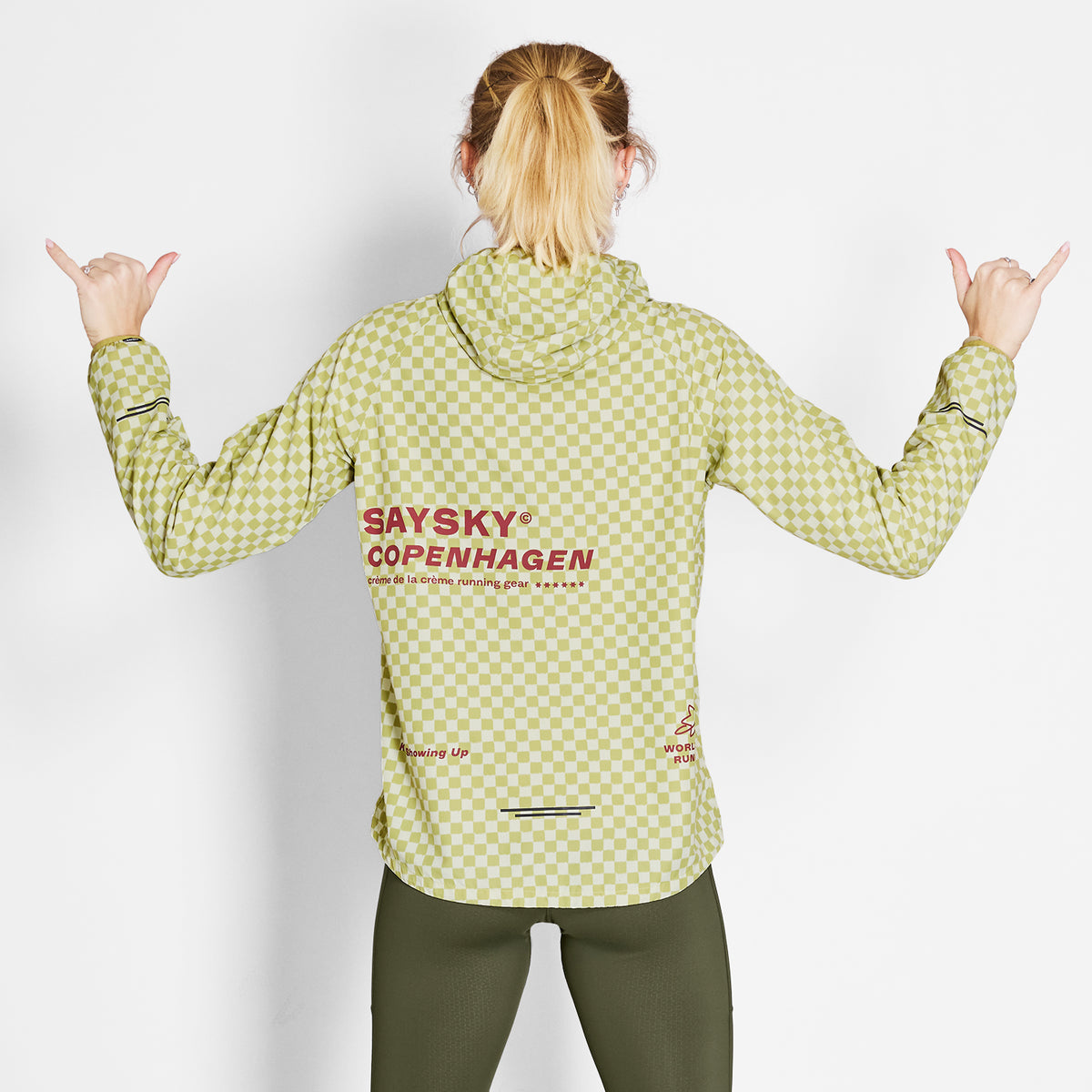 ランニングジャケット NWRJA21c1034 Wmns Checker Pace Jacket - Green Checker Aop [レディーズ]