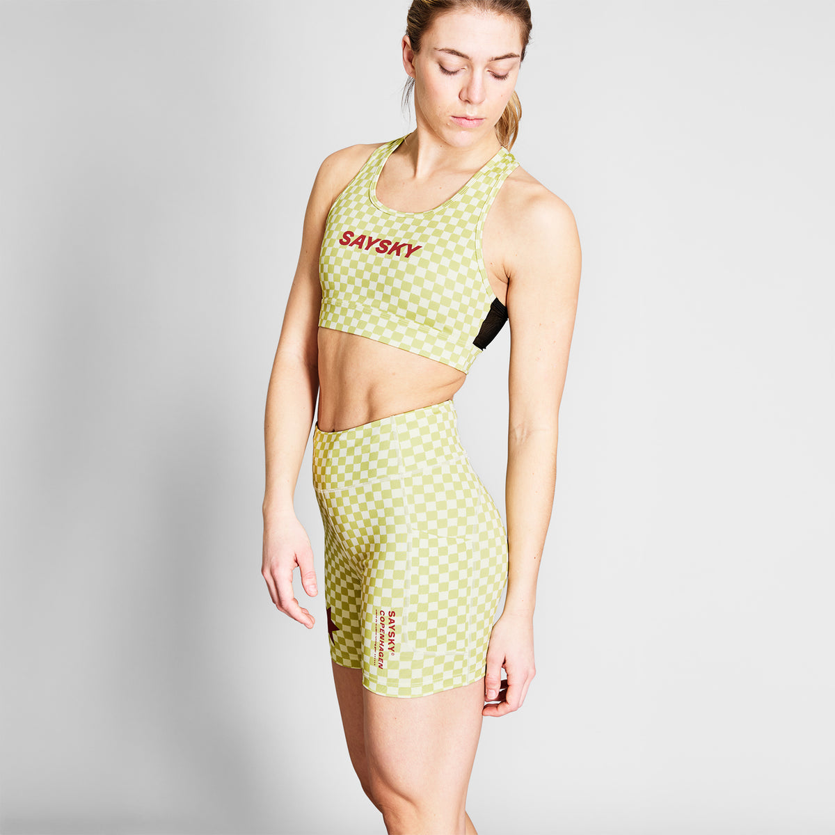 スポーツブラ NWRSB30c1034 Wmns Checker Combat Sports Bra - Green Checker Aop [レディーズ]