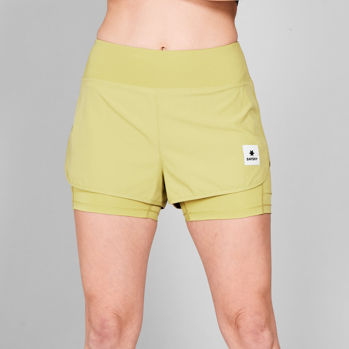 ランニングショーツ NWRSH23c312 Wmns Pace 2-in-1 Shorts 3inch - Green [レディーズ]