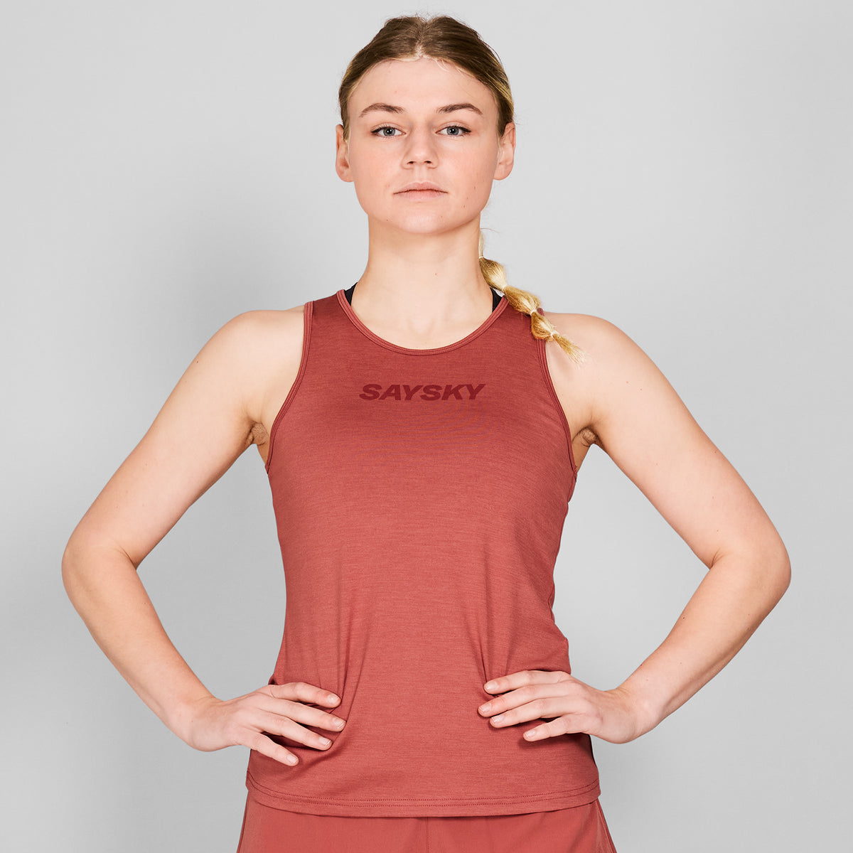 レースシングレット NWRSI20c5006 Wmns Logo Pace Top - Red Melange [レディーズ]