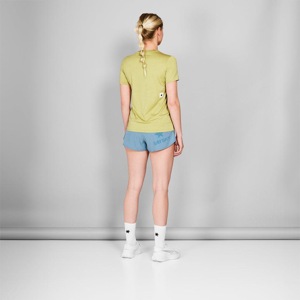 ランニングTシャツ NWRSS20c3008 Wmns Logo Pace T-shirt - Green Melange [レディーズ]