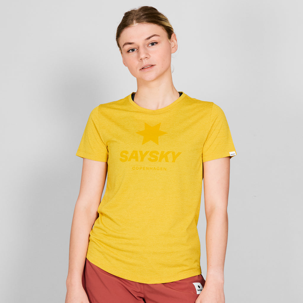 ランニングTシャツ NWRSS30c4007 Wmns Logo Combat T-shirt - Yellow [レディーズ]