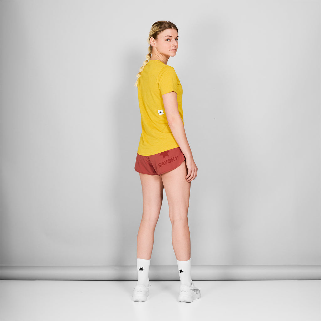 ランニングTシャツ NWRSS30c4007 Wmns Logo Combat T-shirt - Yellow [レディーズ]