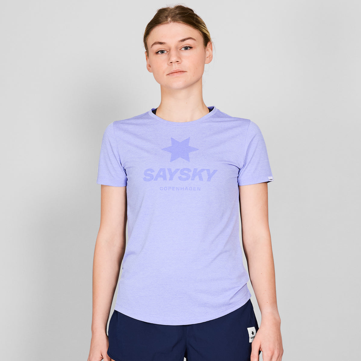 ランニングTシャツ NWRSS30c7008 Wmns Logo Combat T-shirt - Purple Melange [レディーズ]