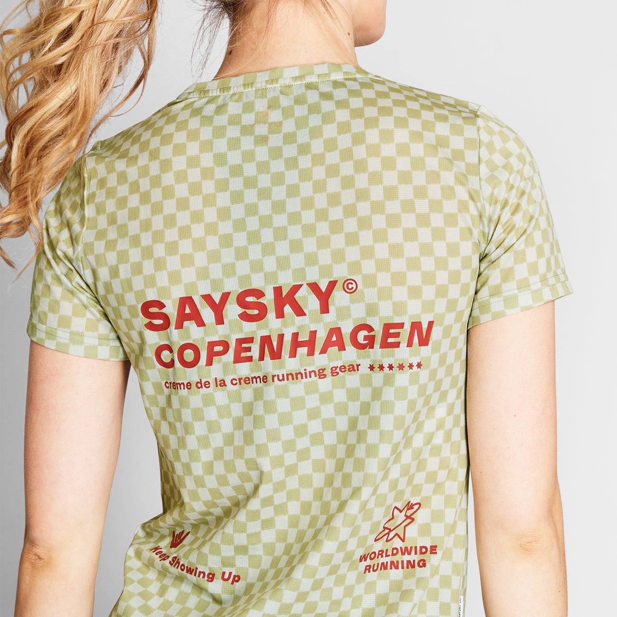 ランニングTシャツ NWRSS31c1034 Wmns Checker Combat T-shirt - Green Checker Aop [レディーズ]