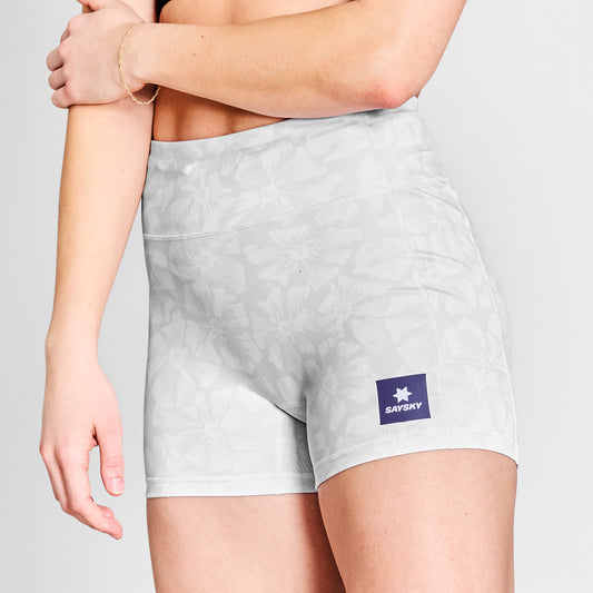 ショートタイツ NWRST31c1030 Wmns Flower Combat+ Short Tights 4inch - White Aop [レディーズ]