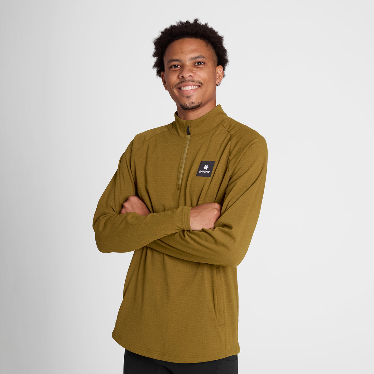 ランニングフリース OMRFL03c7011 Blaze Half Zip Light Fleece - Camel [メンズ]