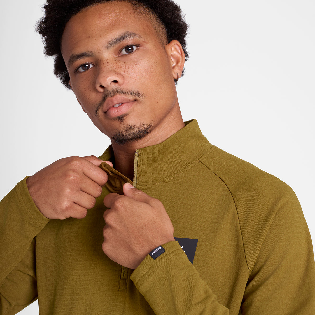 ランニングフリース OMRFL03c7011 Blaze Half Zip Light Fleece - Camel [メンズ]
