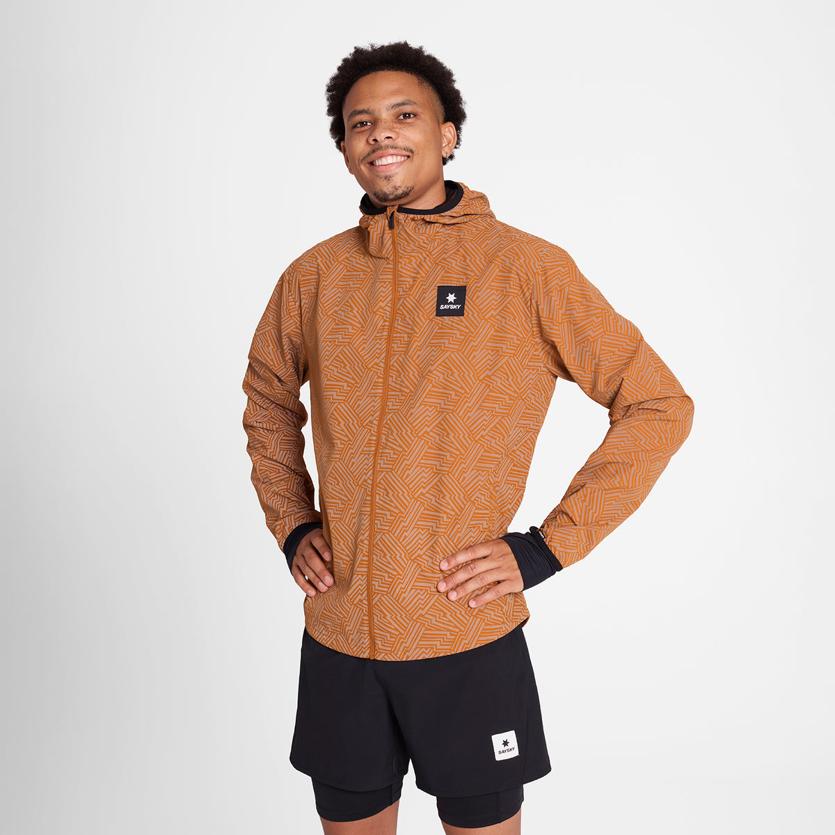 ランニングジャケット OMRJA01c1051 Reflective Blaze Jacket - Orange Aop [メンズ]