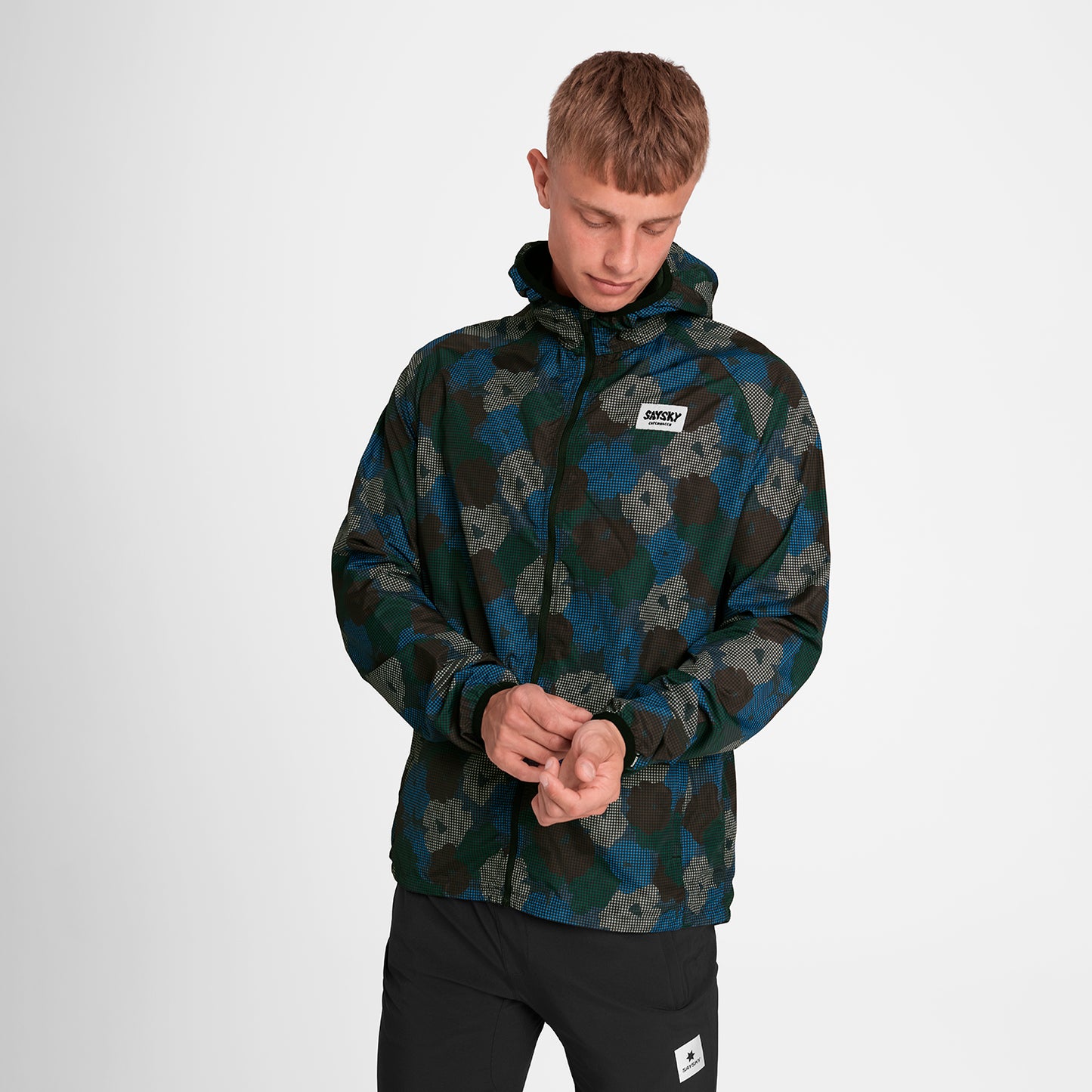 ランニングジャケット OMRJA22c1046 Flower Pace Jacket - Blue Flower Aop [メンズ]