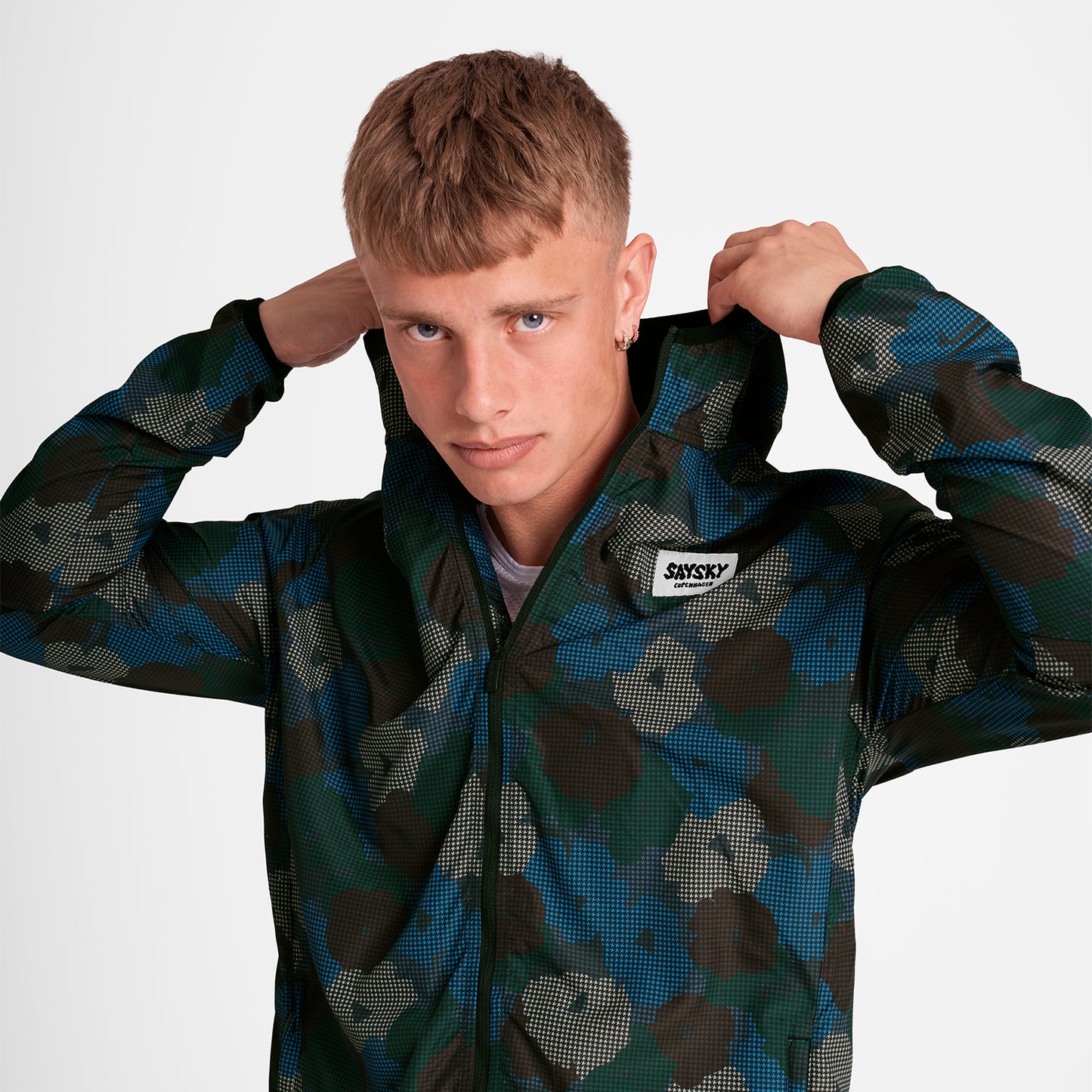 ランニングジャケット OMRJA22c1046 Flower Pace Jacket - Blue Flower Aop [メンズ]