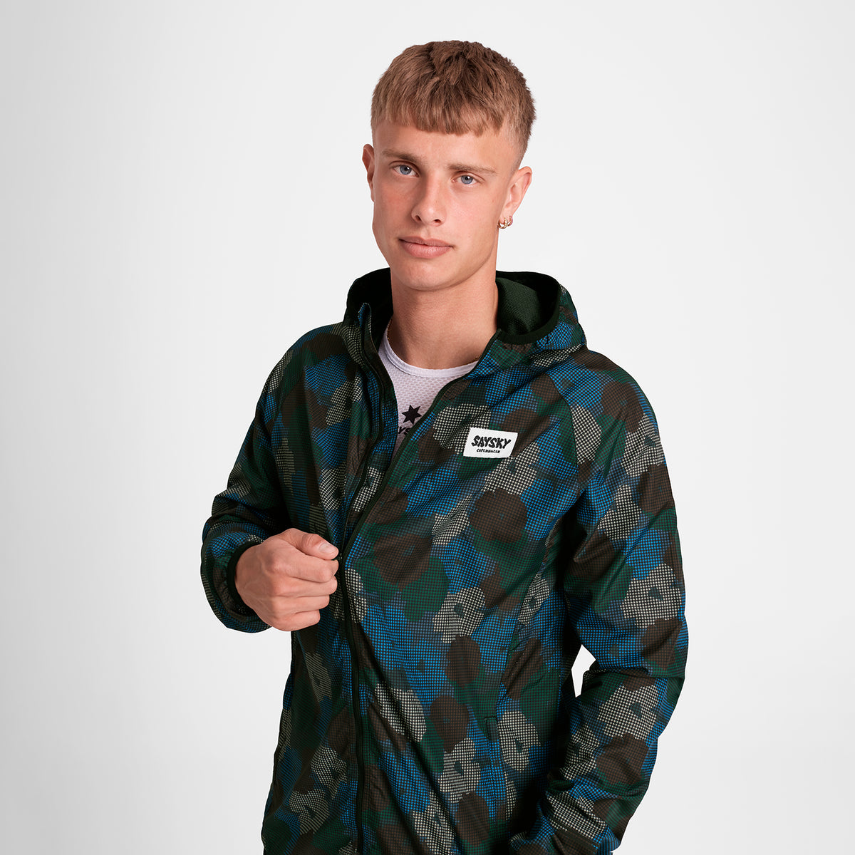 ランニングジャケット OMRJA22c1046 Flower Pace Jacket - Blue Flower Aop [メンズ]