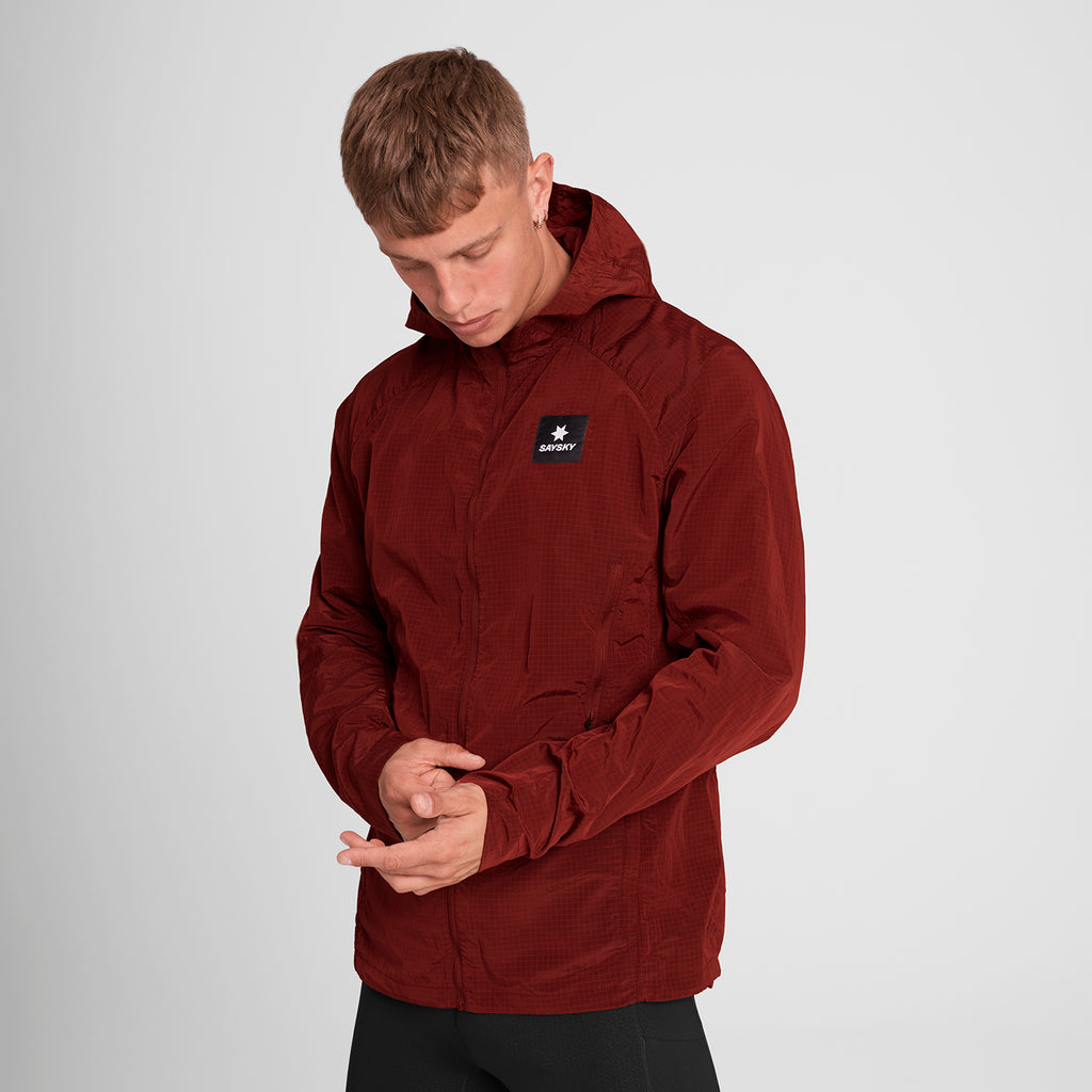 ランニングジャケット OMRJA30c509 Clean Pace Shield Jacket - Red [メンズ]