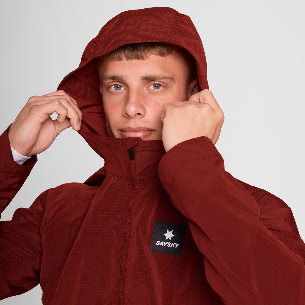 ランニングジャケット OMRJA30c509 Clean Pace Shield Jacket - Red [メンズ]