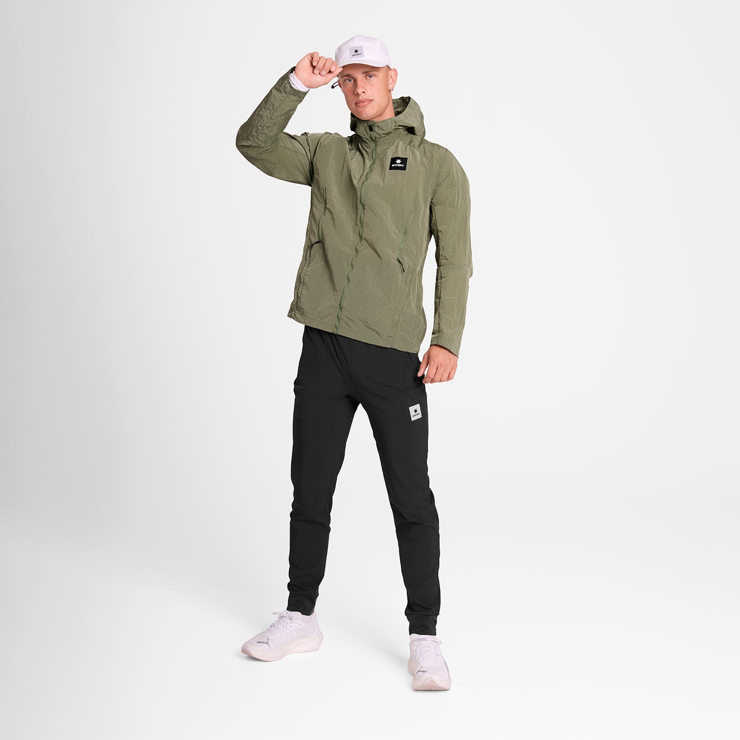 ランニングジャケット OMRJA30c802 Clean Pace Shield Jacket - Beige [メンズ]