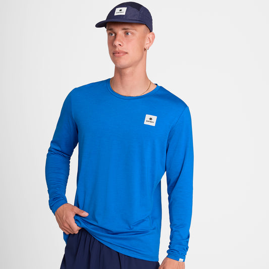 ランニングTシャツ（ロングスリーブ） OMRLS20c2014 Clean Pace Long Sleeve - Blue [メンズ]