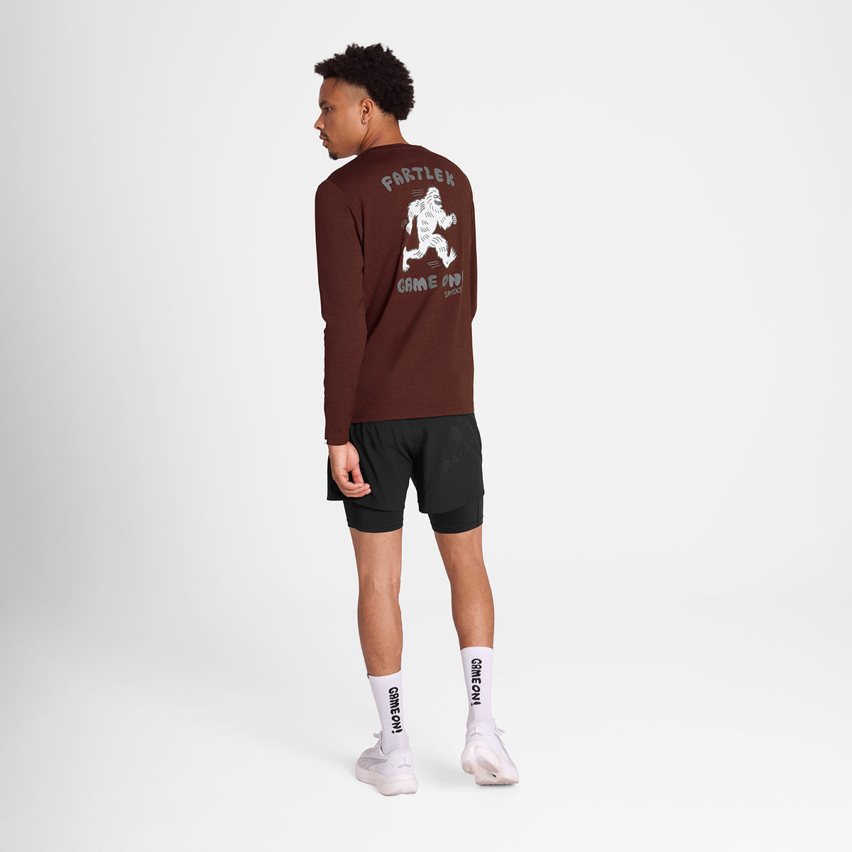 ランニングTシャツ（ロングスリーブ） OMRLS20c5008 Statement Pace Long Sleeve - Red [メンズ]