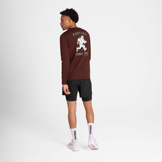 ランニングTシャツ（ロングスリーブ） OMRLS20c5008 Statement Pace Long Sleeve - Red [メンズ]