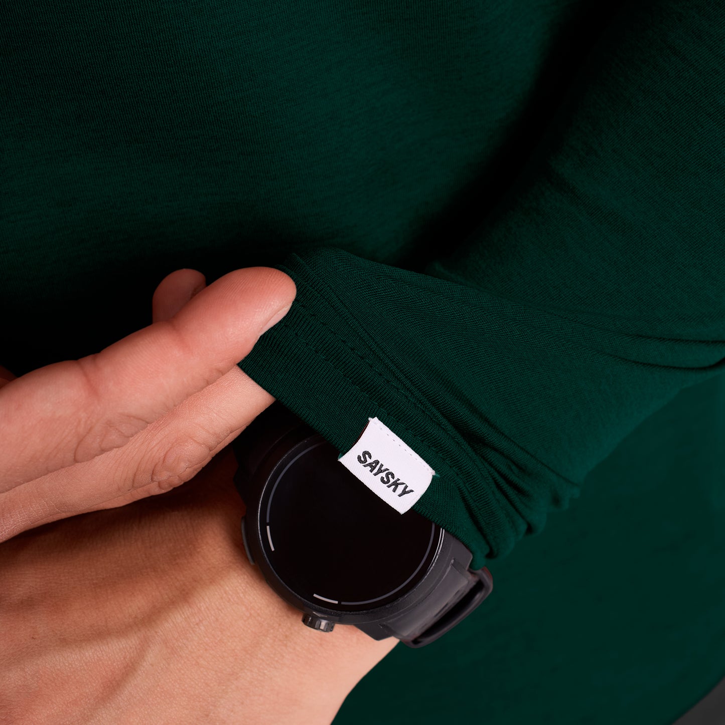 ランニングTシャツ（ロングスリーブ） OMRLS21c3010 Logo Pace Long Sleeve - Green [メンズ]