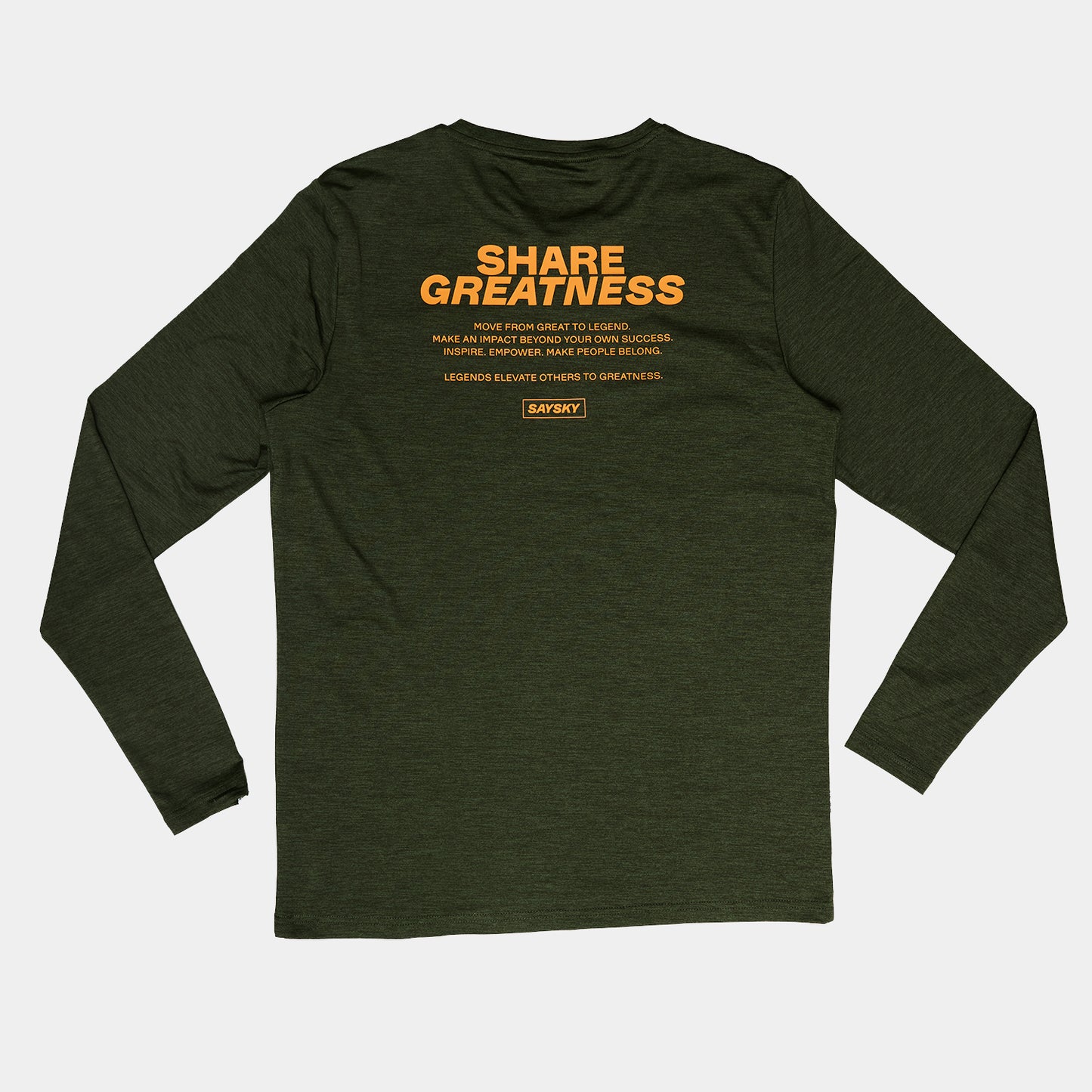 ランニングTシャツ（ロングスリーブ） OMRLS22c3001 Statement Pace Long Sleeve - Green [メンズ]