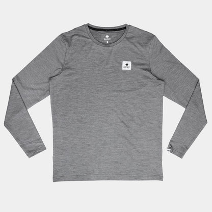 ランニングTシャツ（ロングスリーブ） OMRLS22c6004 Statement Pace Long Sleeve - Grey [メンズ]