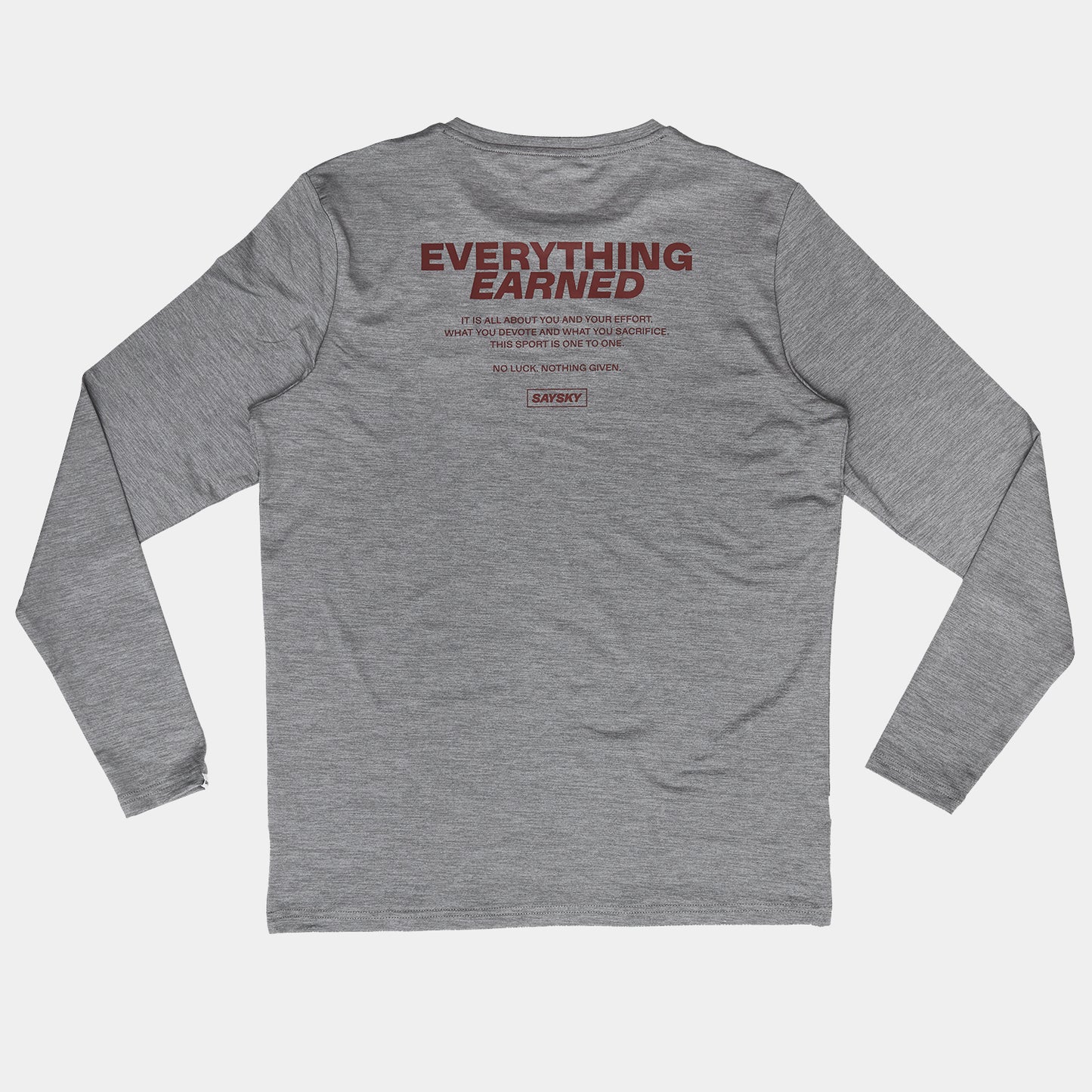 ランニングTシャツ（ロングスリーブ） OMRLS22c6004 Statement Pace Long Sleeve - Grey [メンズ]