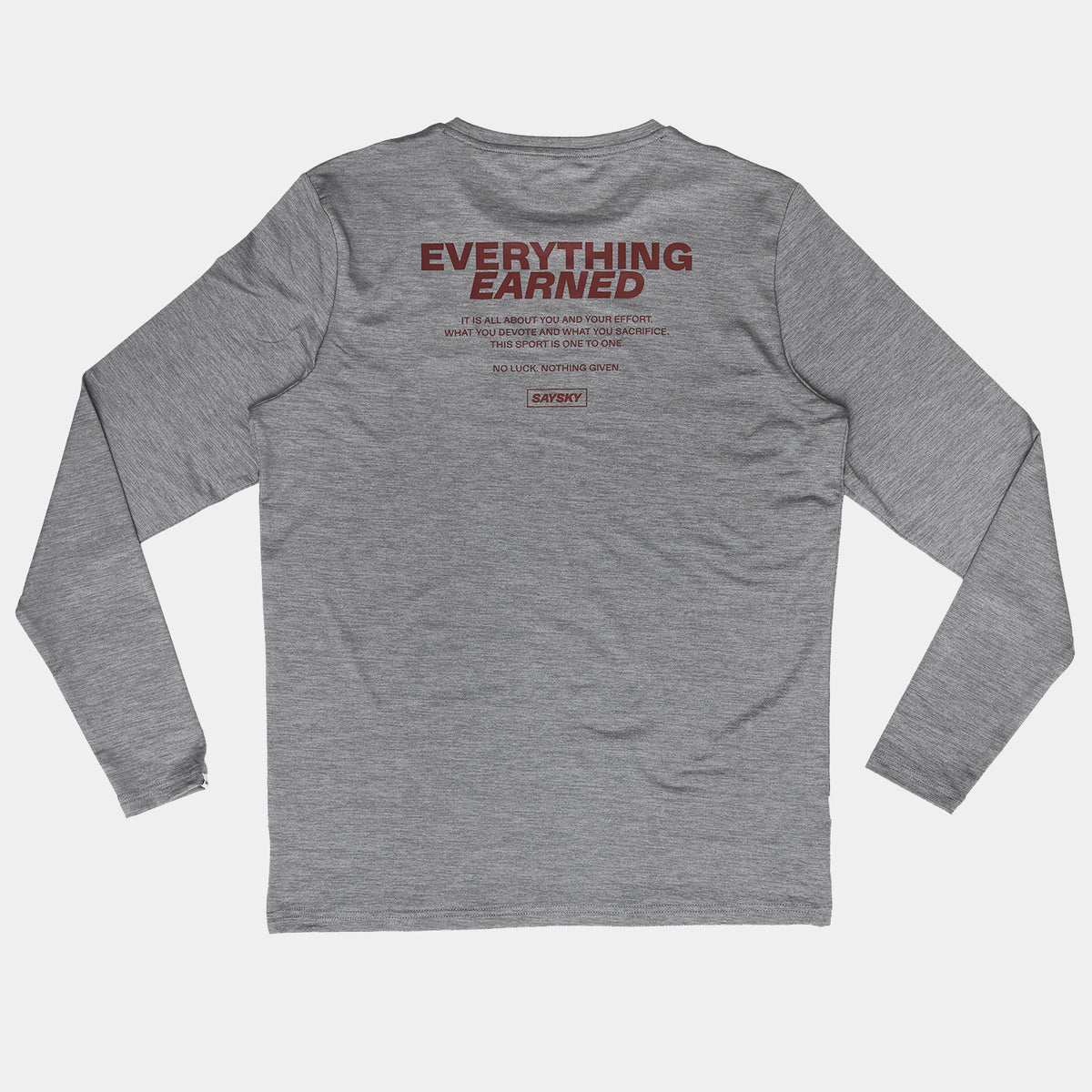 ランニングTシャツ（ロングスリーブ） OMRLS22c6004 Statement Pace Long Sleeve - Grey [メンズ]