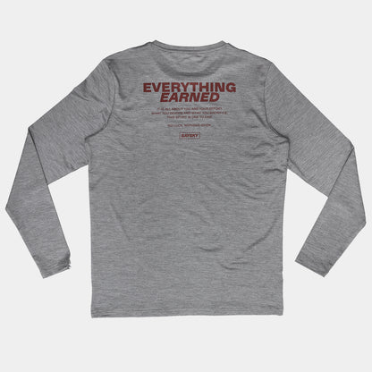 ランニングTシャツ（ロングスリーブ） OMRLS22c6004 Statement Pace Long Sleeve - Grey [メンズ]