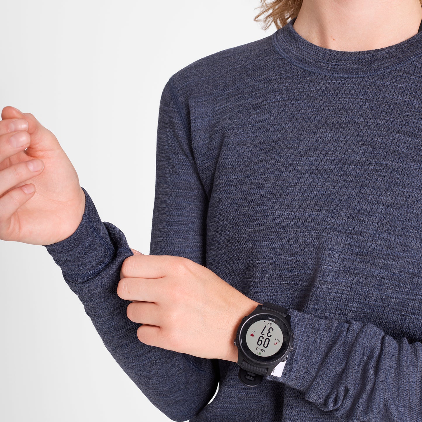 ランニングTシャツ（ロングスリーブ） OMRLS41c2016 Merino 195 Blaze Long Sleeve - Blue [メンズ]