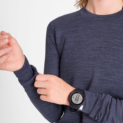 ランニングTシャツ（ロングスリーブ） OMRLS41c2016 Merino 195 Blaze Long Sleeve - Blue [メンズ]