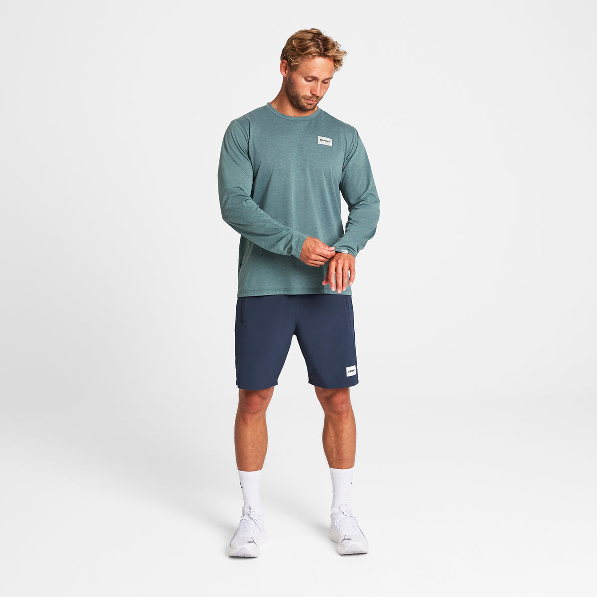 モーションTシャツ（ロングスリーブ） OMRLS51c2015 Clean Motion Long Sleeve - Blue [メンズ]