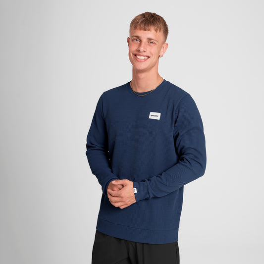 モーションTシャツ（ロングスリーブ） OMRLS52c222 Motion Waffle Long Sleeve - Blue [メンズ]