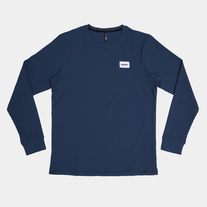 モーションTシャツ（ロングスリーブ） OMRLS52c222 Motion Waffle Long Sleeve - Blue [メンズ]