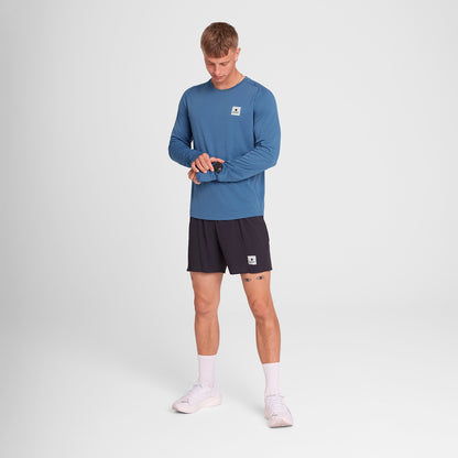 ランニングTシャツ（ロングスリーブ） OMRLS60c2011 Clean Flow Long Sleeve - Blue [メンズ]