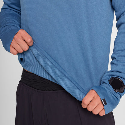 ランニングTシャツ（ロングスリーブ） OMRLS60c2011 Clean Flow Long Sleeve - Blue [メンズ]