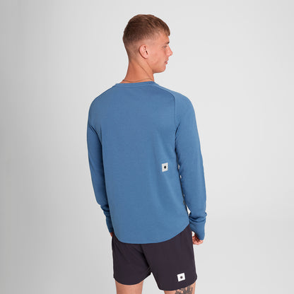 ランニングTシャツ（ロングスリーブ） OMRLS60c2011 Clean Flow Long Sleeve - Blue [メンズ]