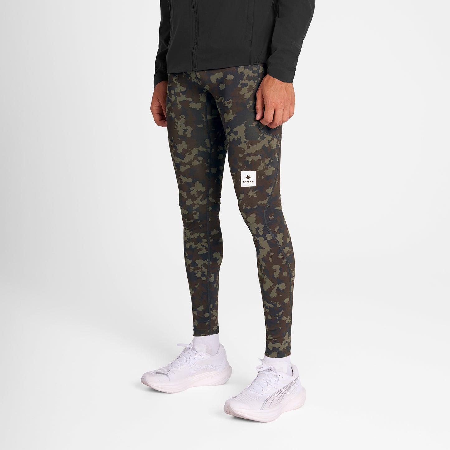 ランニングタイツ OMRLT20c1048 Camo Combat+ Long Tights - Brown Aop [メンズ]