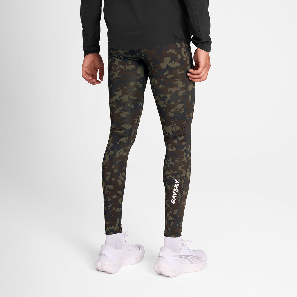 ランニングタイツ OMRLT20c1048 Camo Combat+ Long Tights - Brown Camo Aop [メンズ]