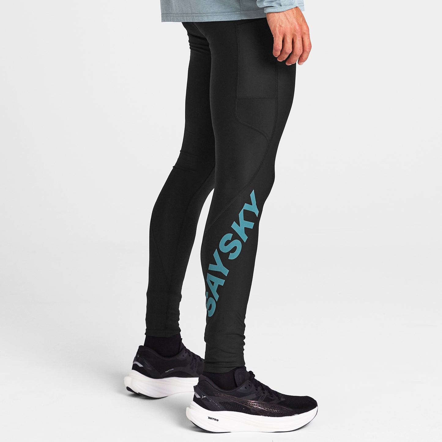 モーションタイツ OMRLT51c901 Logo Motion+ Long Tights - Black [メンズ]