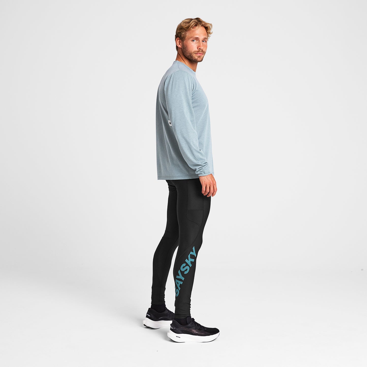 モーションタイツ OMRLT51c901 Logo Motion+ Long Tights - Black [メンズ]