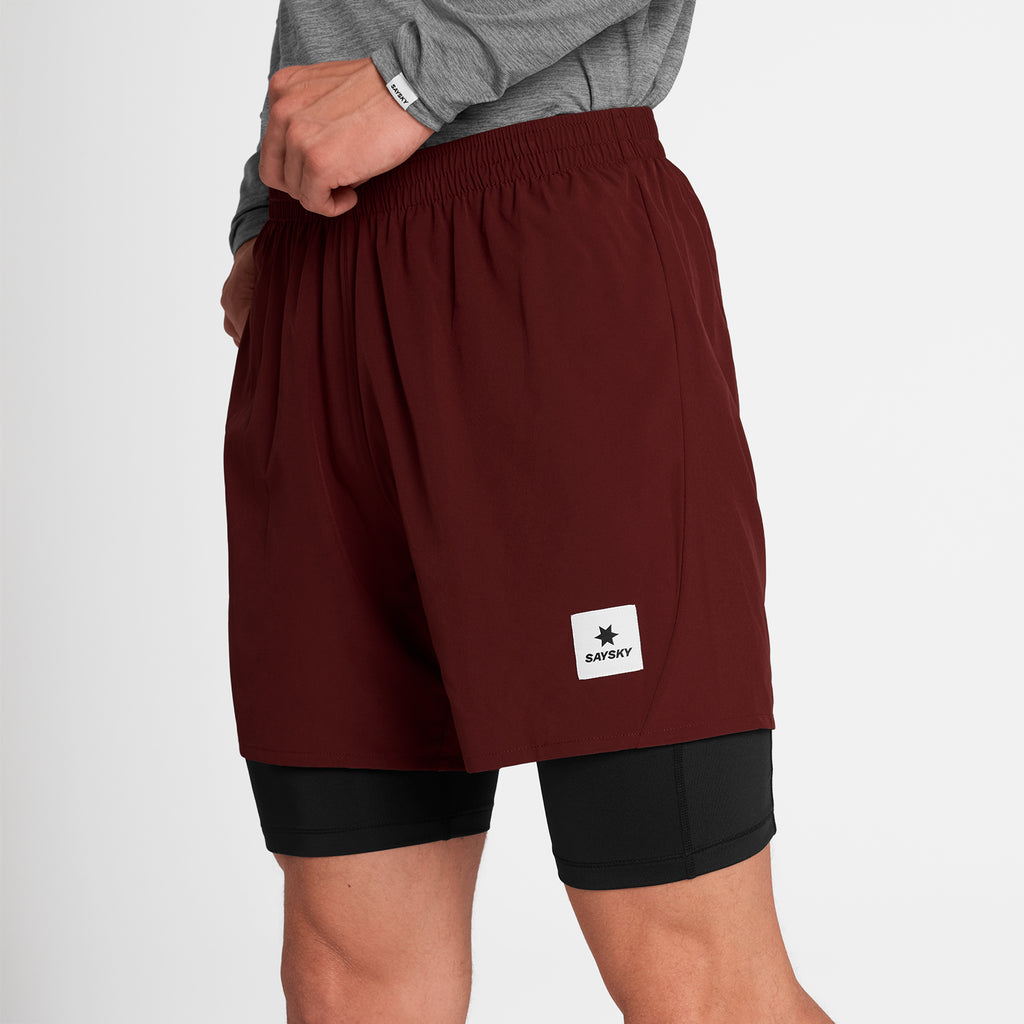 ランニングショーツ OMRSH20c509 Pace 2-in-1 Shorts 5inch - Red [メンズ]